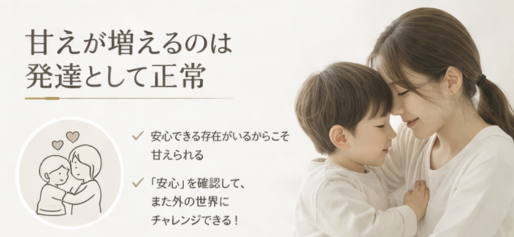 甘えが増えるのは「発達として正常」（愛着理論）