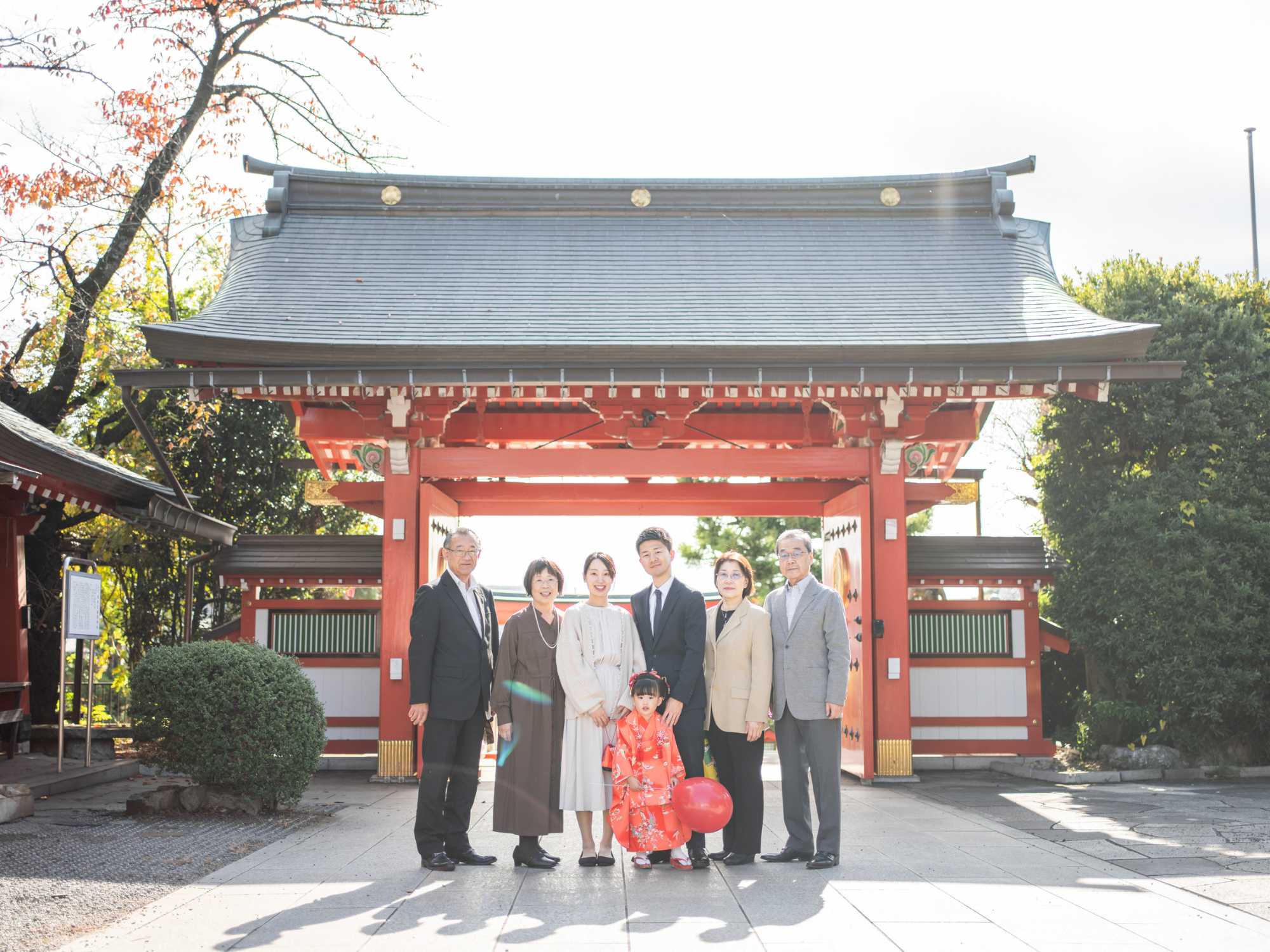 神社とスタジオの両方を残す七五三ダブルプランのイメージ