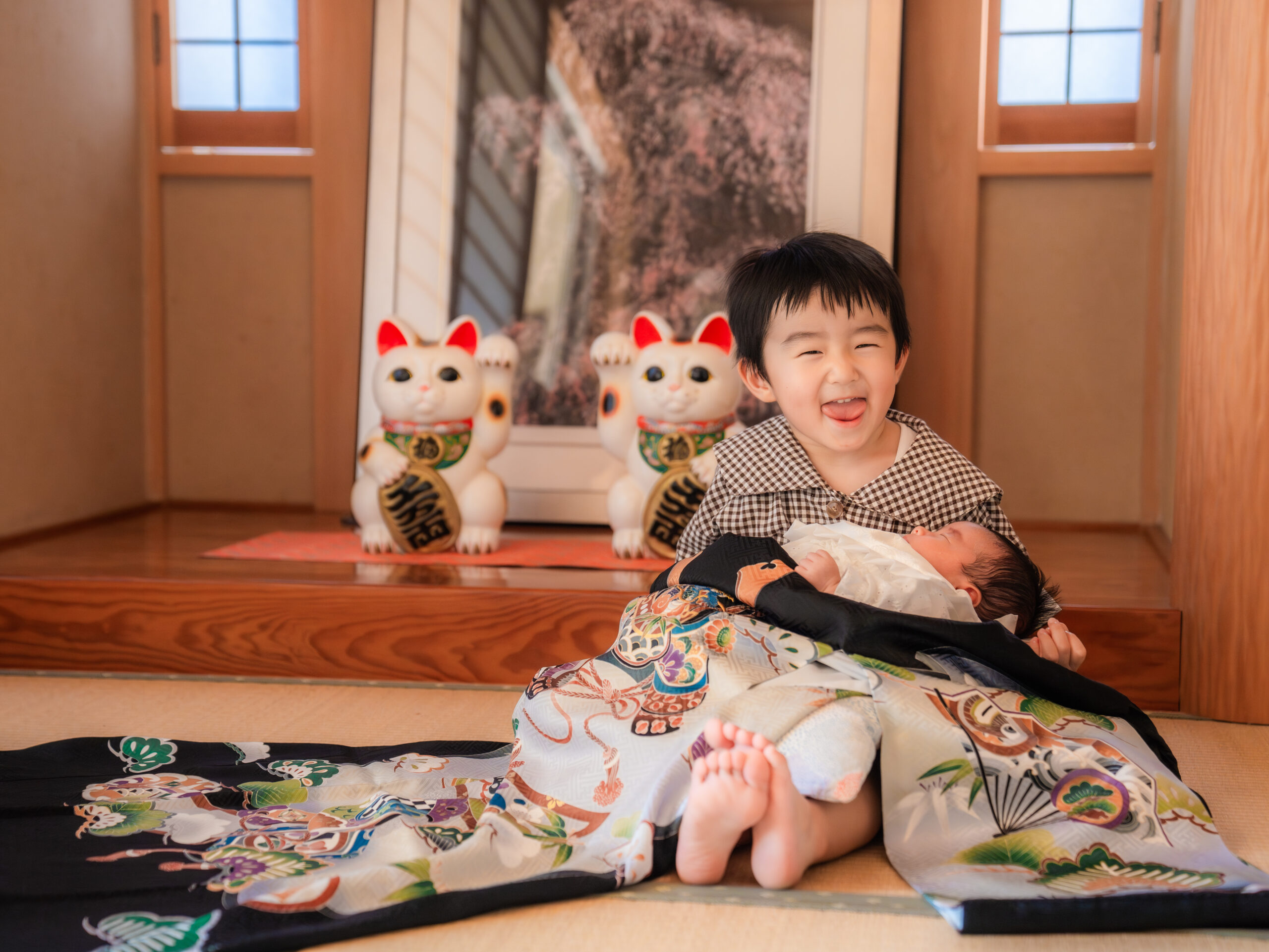 お宮参り・100日撮影の家族写真