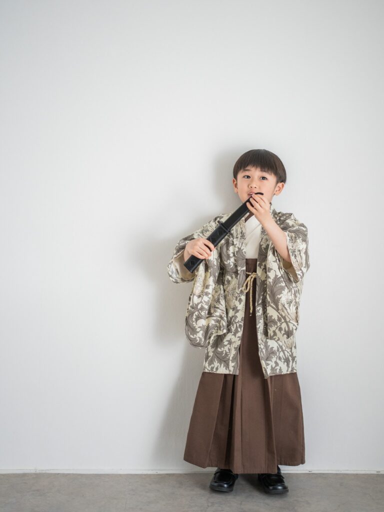 東久留米のスタジオで撮影した5歳男の子の袴姿
